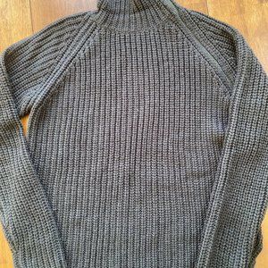 Karl Lagerfeld Black Mens Turtleneck with Side Zipper - Size L